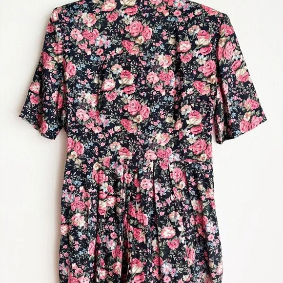 Vintage 90s Northern Traditions Floral Wide Leg Jumpsuit S/M - Picture 8 of 11